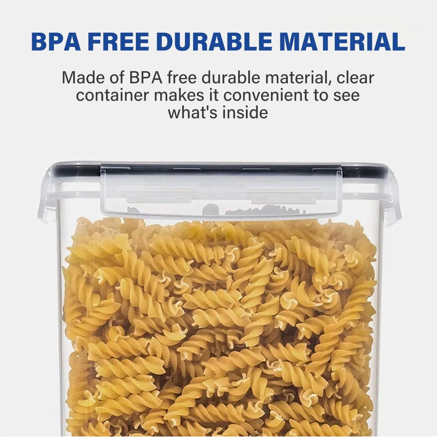 2-Piece Extra Large Food Storage Containers (6.5L/Each) Airtight Pantry Storage Containers Organiser Dry Food Canisters Plastic Leak-proof Canisters for Home & Kitchen with Labels & Pen