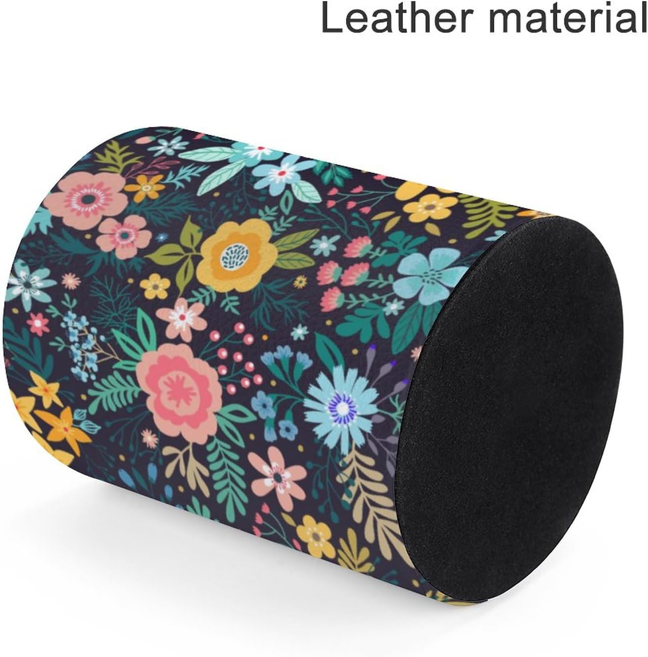Flowers Floral Pen Holder Pencil Organizer Cute Pencil Cup Desk Decor Makeup Brush Holder PU Multifunctional Office Suppliesfor Home Classroom School