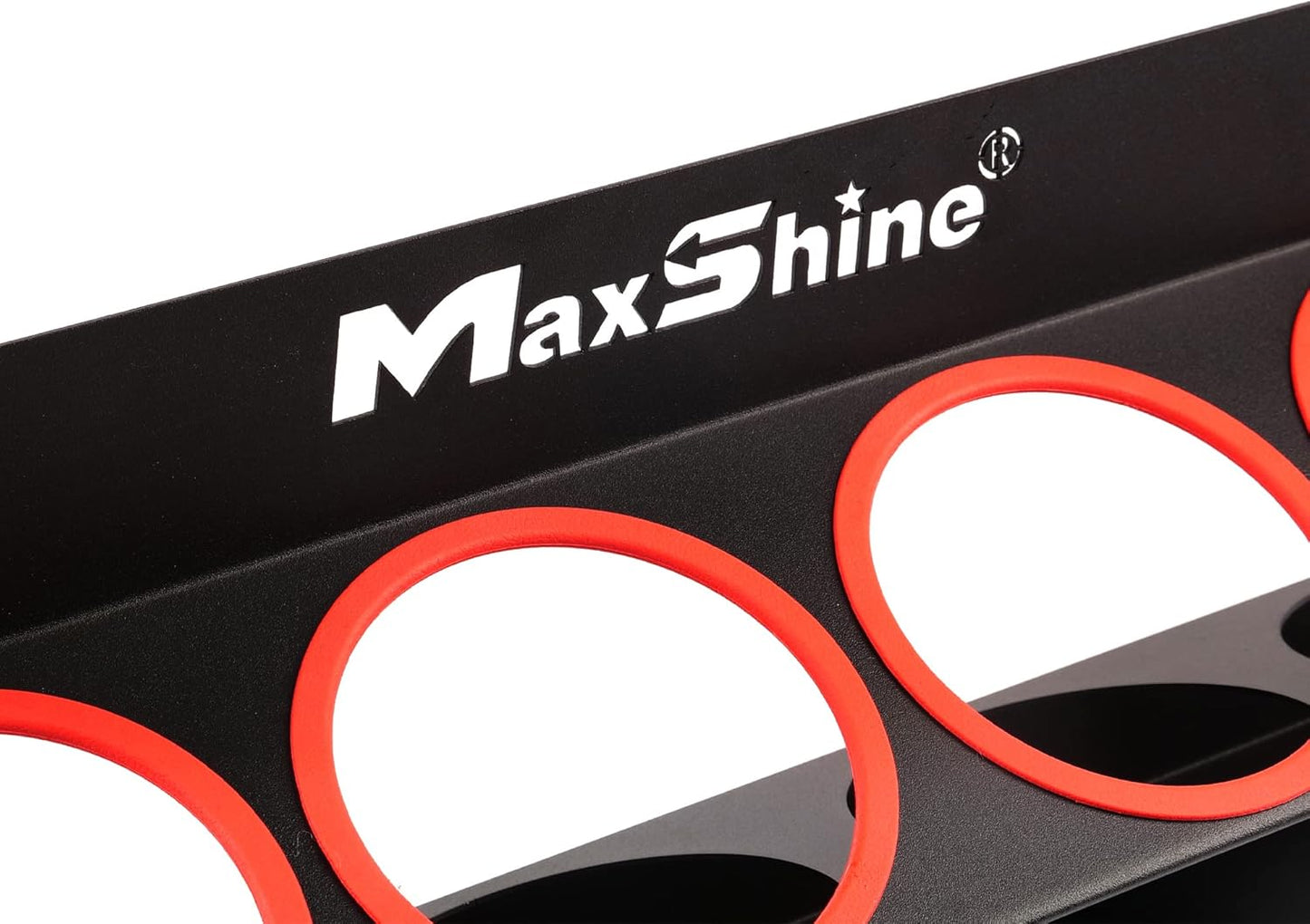 Maxshine Universal Spray Bottle Holder (16oz/34oz) - Holds 7 IK Trigger Sprayers with 3 Small Holes, Sturdy & Lightweight Wall-Mounted Organizer for Detailing Accessories