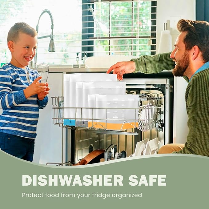 Dishwasher Safe Reusable Storage Bags Stand Up - BPA Free Reusable Sandwich Bags - Leakproof Gallon Freezer Bags, Silicone Food Storage Bag - Multicolor 8 Gallon + 8 Sandwich + 8 Snack Bags