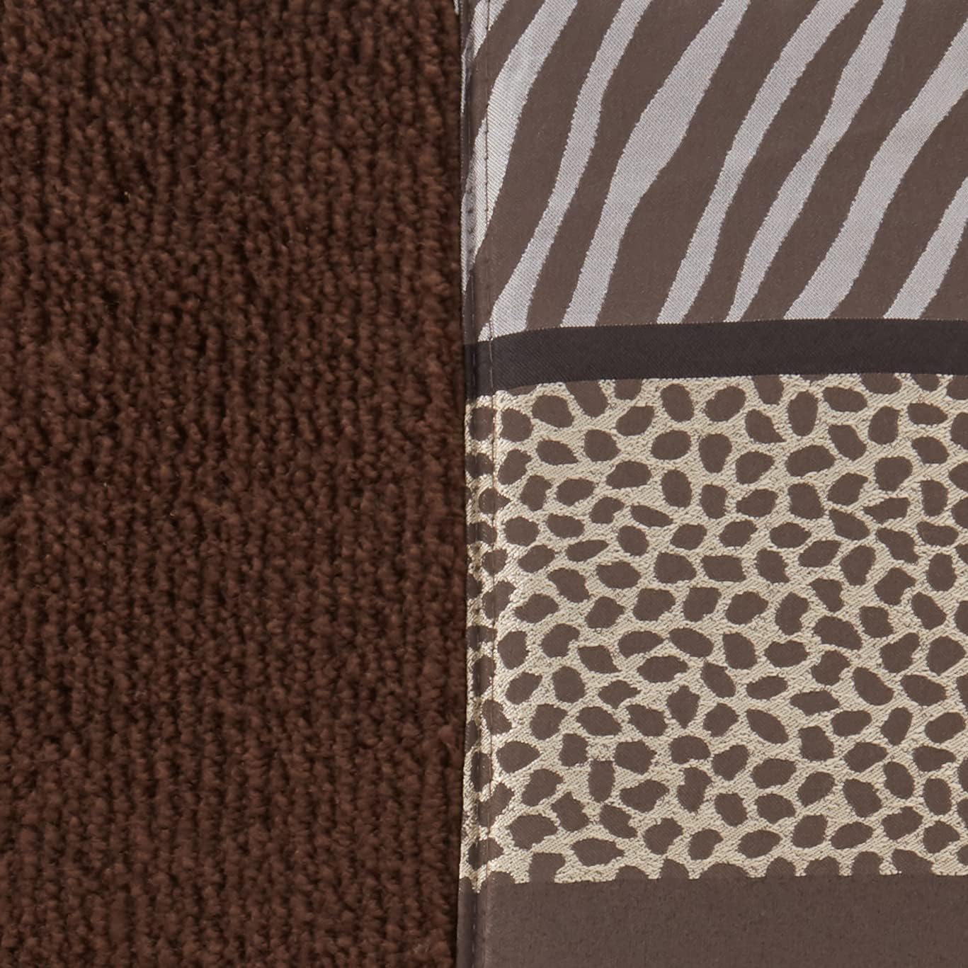 Zahari Home Safari Stripes Animal Bathroom Rug Classic Luxury Leopard Cheetah Zebra Bath Rug Contemporary Decor Beautiful Shower Mat Unique Design Stylish Bathroom Rug Bath Shower Tub Decor