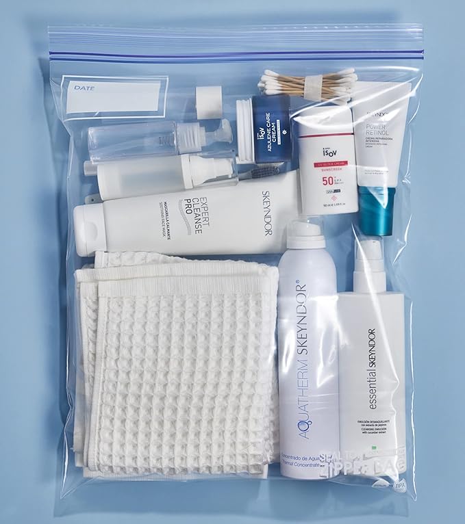 24/7 Bags- 2 Gallon Food Storage Bags, 25 Count, Double Zipper Seal, 2.5 Mil Thick, Easy Grip Open Tabs, Write-On Space, BPA-Free, Microwave Safe, Non-StandUp