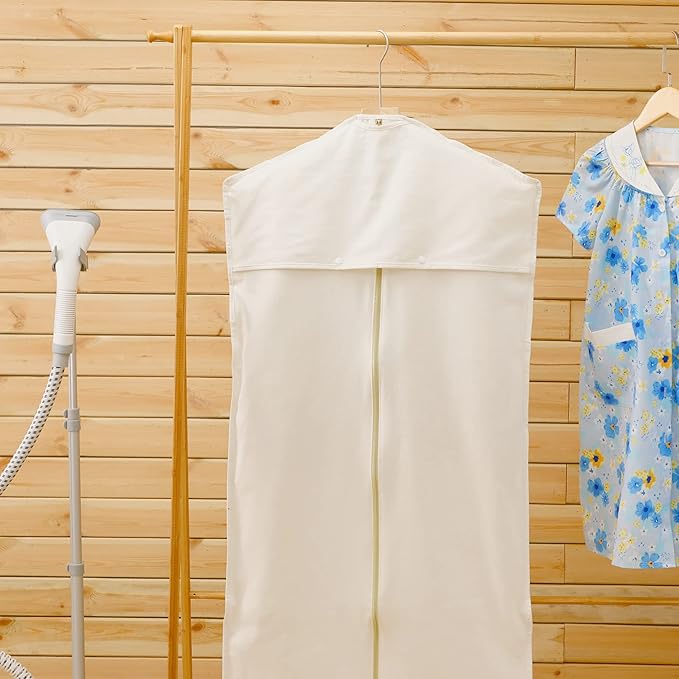 Sotiff Cotton Dress Garment Bags for Long Gowns Long Dress Travel Breathable Foldable Storage Bag Dust Proof(White,70 x 23.6 Inch)