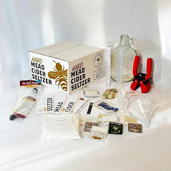 Master Fermentation Kit- 3 in 1 Make Your Own Hard Seltzer/Hard Cider/Mead reusable equipment from Must Bee Company- Mead Kit- Hard Cider KIt- Hard Seltzer Kit