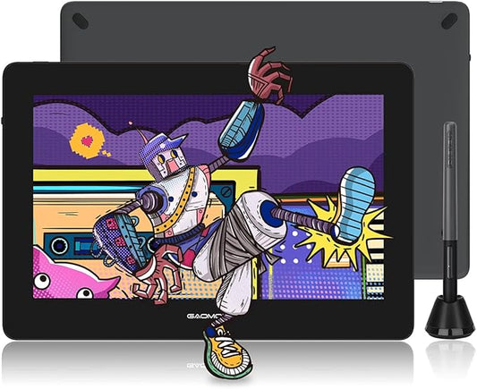 GAOMON PD1320 Pen Display Drawing Tablet, 13.3 Inch Full Laminated 120% sRGB Graphics Monitor with Tilt Support for Artists, Design, Animation - Compatible with Windows/Mac/Android