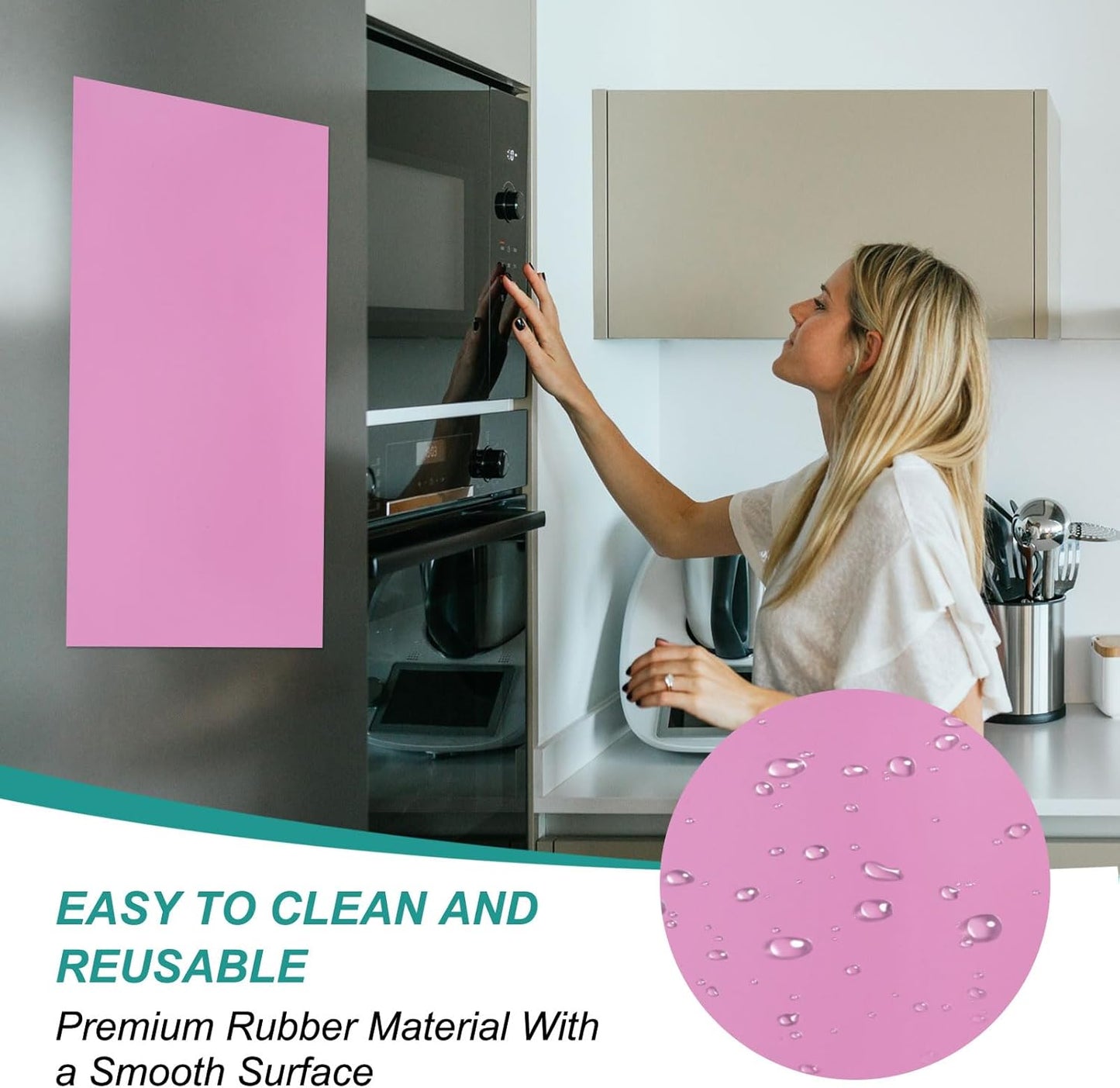 PATIKIL Magnetic Dry Erase Board Sheet for Fridge, 6 Pcs 12 x 8 Inch Erasable Refrigerator Whiteboard for Kitchen for Home Kitchen Organizer Planner Office Storage, Pink (0.6mm)