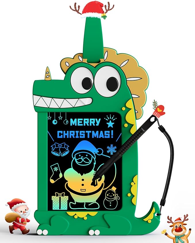 TEKFUN NanoDoodle Gift for Kids, Dinosaur Boys Toys 4.5in LCD Drawing Board, Activity Portable Gift Personality Tag Kid Toys for Birthday Christmas Gift 3-10 Years