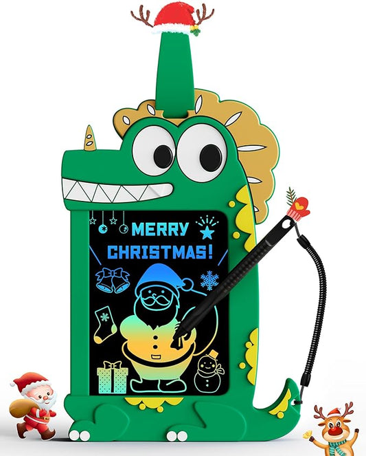 TEKFUN NanoDoodle Gift for Kids, Dinosaur Boys Toys 4.5in LCD Drawing Board, Activity Portable Gift Personality Tag Kid Toys for Birthday Christmas Gift 3-10 Years