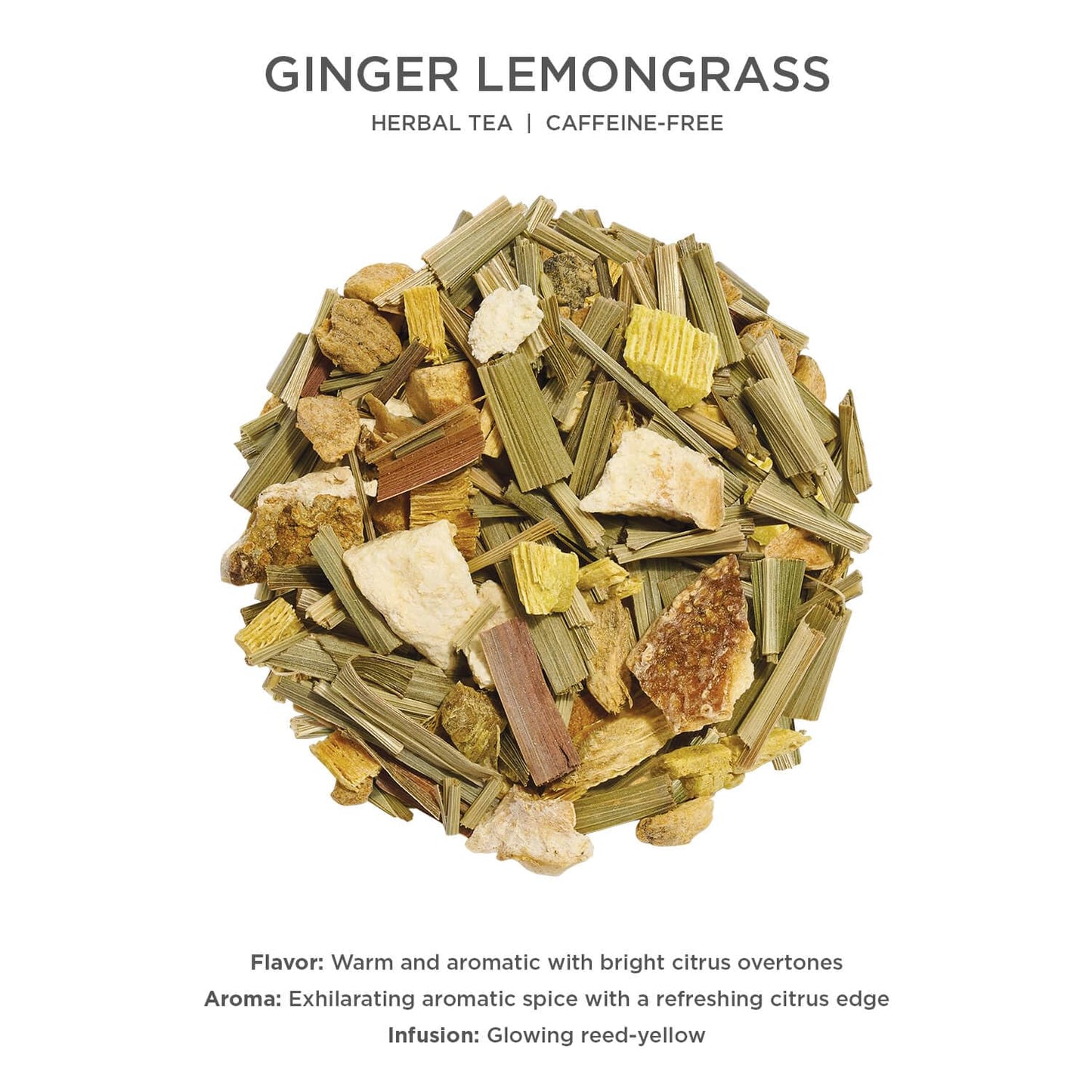 Tea Forte Ginger Lemongrass Premium Loose Leaf Caffeine-Free Herbal Tea Blend Canister, Makes 35-50 Cups