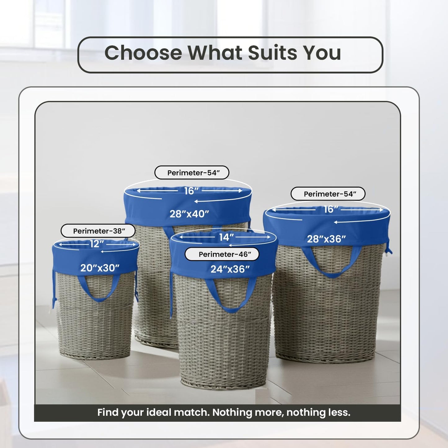 LFH Home Cotton Canvas Large Laundry Bag with Handle, Heavy Duty Drawstring Closure Washable Laundry Bags, School Travel, Home, Hotel, College Dorm, Organizer Sack, Toys Clothes 24x36-Sky Blue