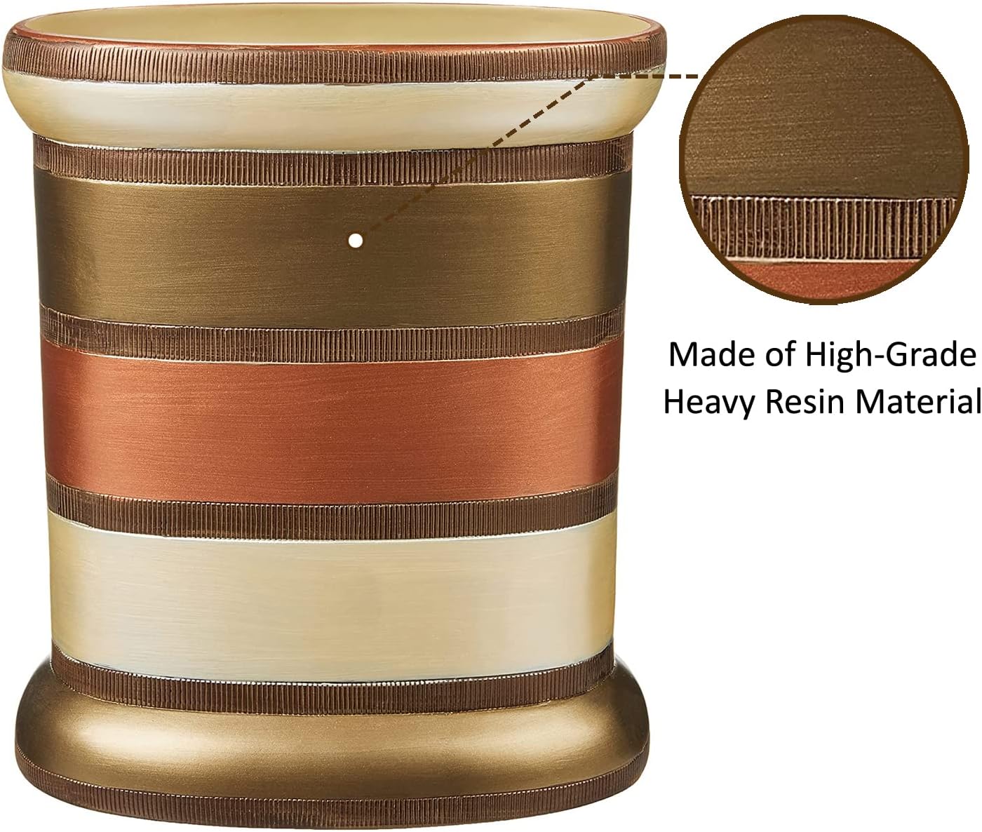 Zahari Home 2pc Contempo Luxury Bath Accessories Set Waste Basket & Tissue Box Modern Classic Contemporary Decorative Beautiful Designs Stylish Bathroom Accessories Set