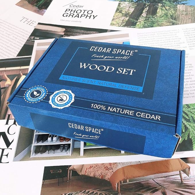 Cedar Blocks for Clothes Storage, Cedar Wood Chips and Balls for Drawer 80PCS, Closet and Kitchen Freshener, 100% Natural Cedar Blocks