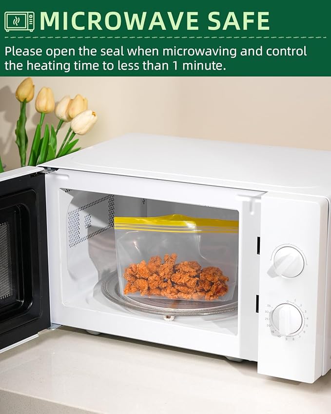 Lerine 12 Pack Reusable Gallon Freezer Bags Dishwasher Microwave Safe, Stand Up Reusable Freezer Bags 1 Gallon BPA Free, Leakproof Food Storage Bags for Kitchen Organization (Blue Gray, 12Gallon)