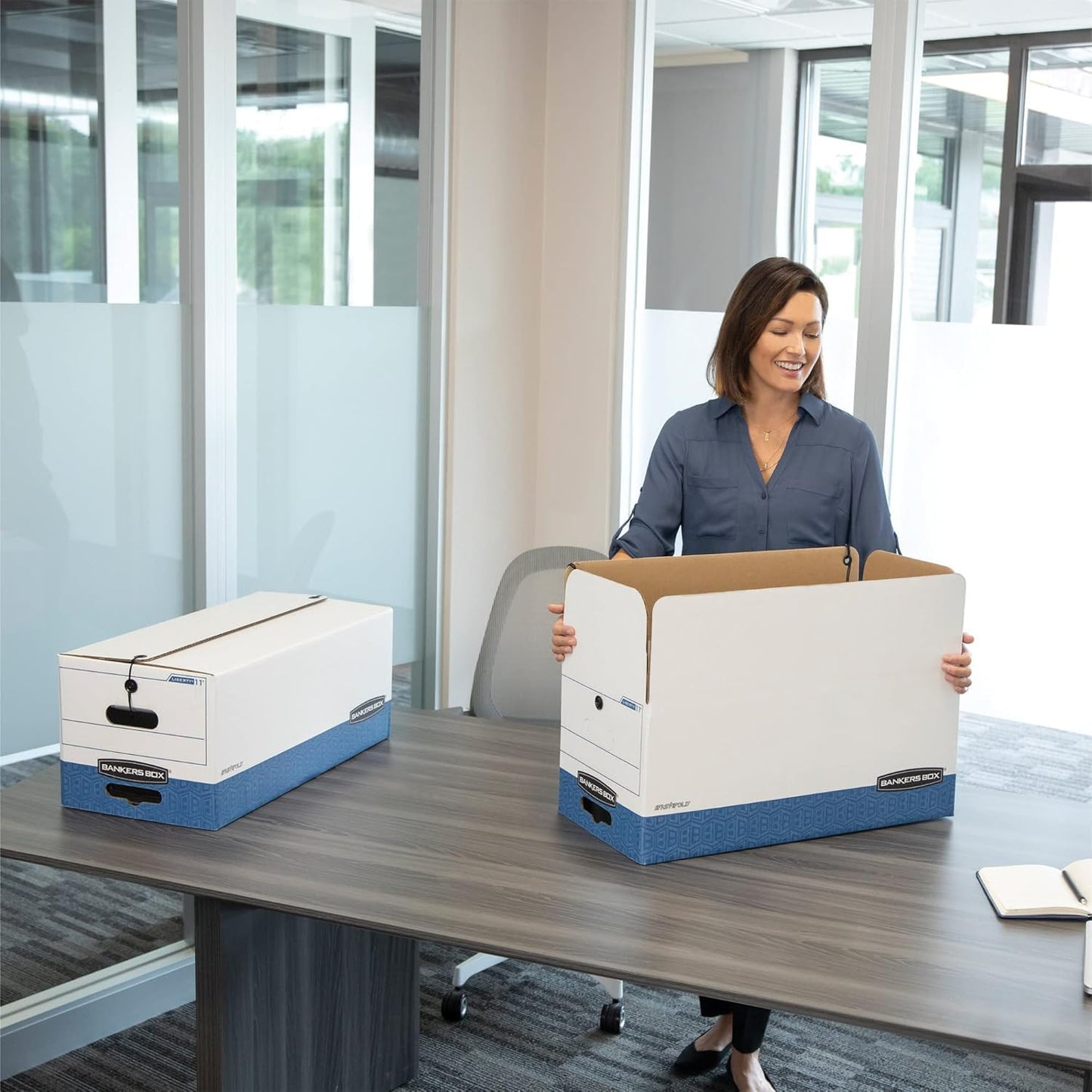 Bankers Box STOR/FILE Medium-Duty Storage Boxes, FastFold, String and Button, Letter, Case of 12 (00704)