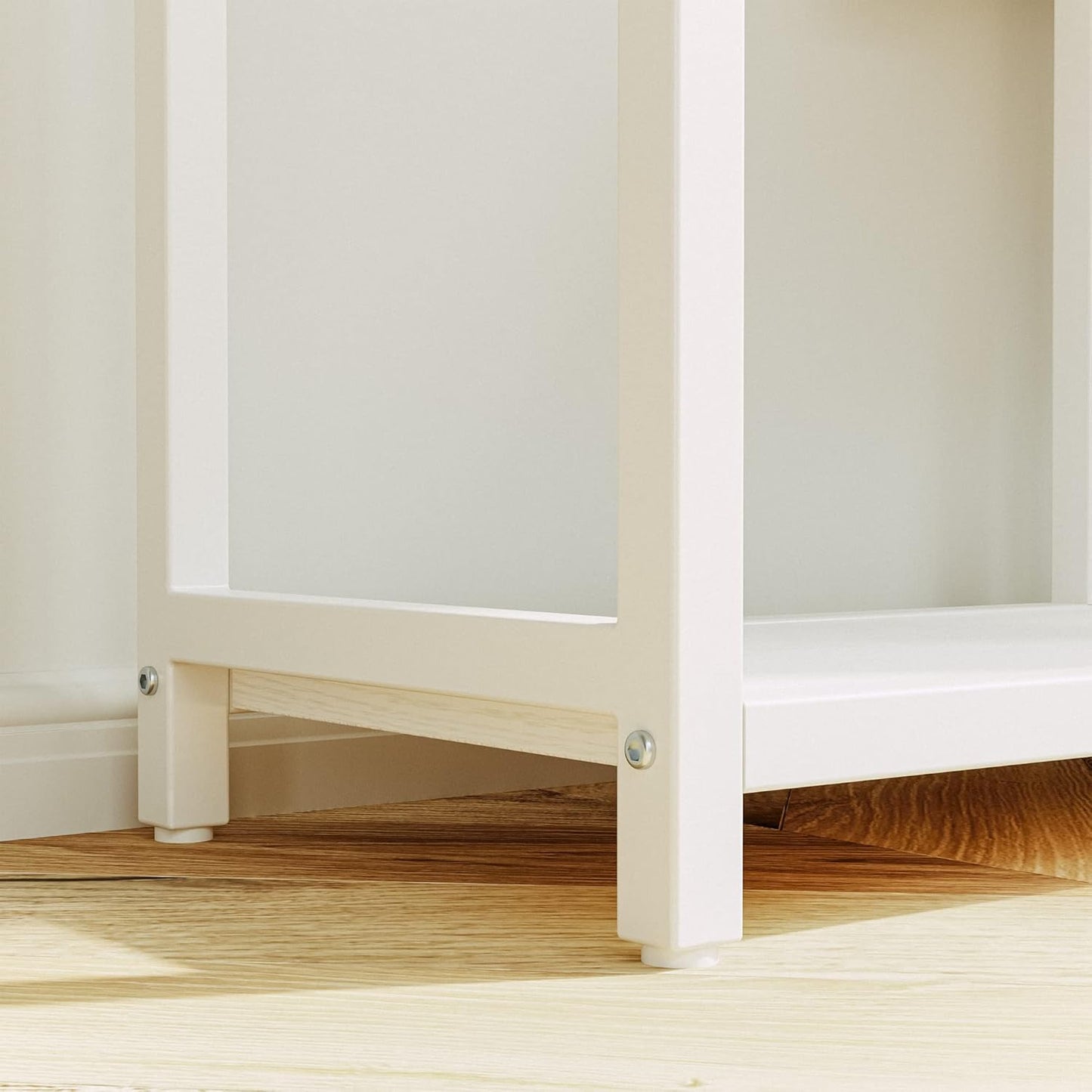 IRONCK Bookshelves and Bookcases 6-Shelf Etagere Bookcase, Industrial Open Display Shelves Geometric Bookcase with Sturdy Metal Frame，Industrial White