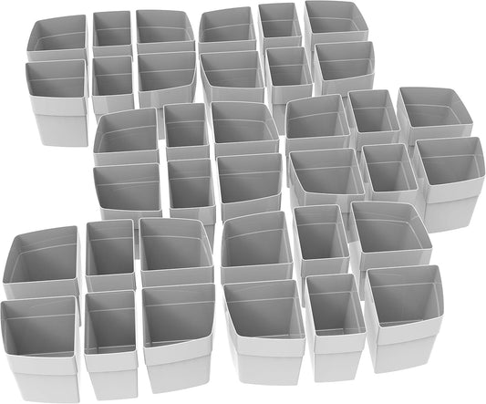 Storex Sorting Cups for Large Craft Caddy (Sold Separately), 36-Pack, Gray (00980A06C)