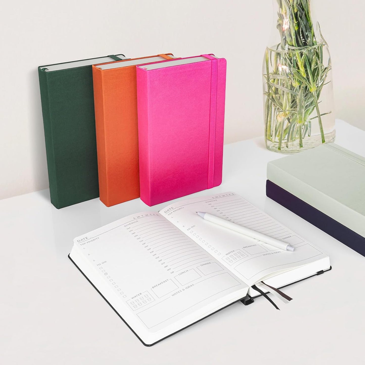 366 Days 2025 Planner, Forvencer Daily Weekly and Monthly Planner 2025 Academic Year, Durable Hardcover Agenda Planner for Work, School, Home, Start Anytime, A5(5.8'' x 8.3''), Orange