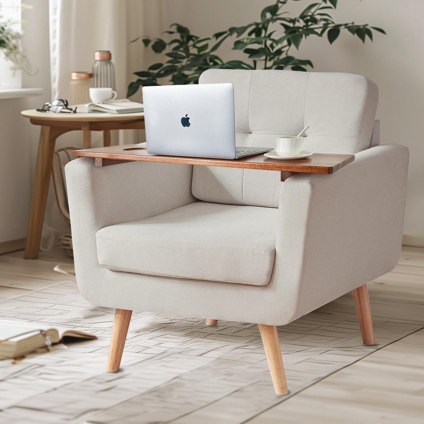 Luxe Premium Acacia Wood Bathtub Tray Caddy with Adjustable Legs, 35x9 Inch Large Wooden Bath Tub Board, Anti-Tipping Bath Shelf Over Tub, Bathtub Accessories