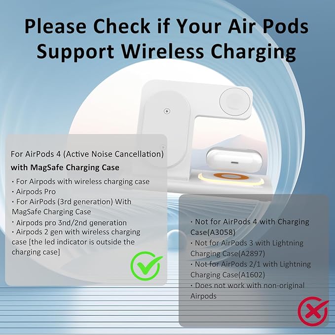 3 in 1 Foldable Charging Station for Apple Products,Wireless Charger for iPhone 17 16 15 14 13 12 Pro Max,Travel Dock Adapter&Light for iWatch Series 11 10 9 Ultra 3/2 SE 3/2,for AirPods 4 3 2 Pro 3/2