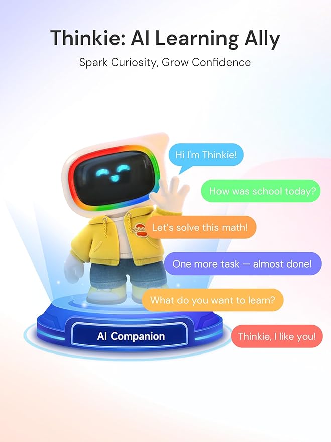 AI Kids Tablet with Parental Control - 50000+ Content AI Tutor Learning Tablet with ELA, Math, ABC, Word, Read, Phonics, STEM for Homeschooler Educational Study for G1 - G6 (TalPad T100 with Keyboard)