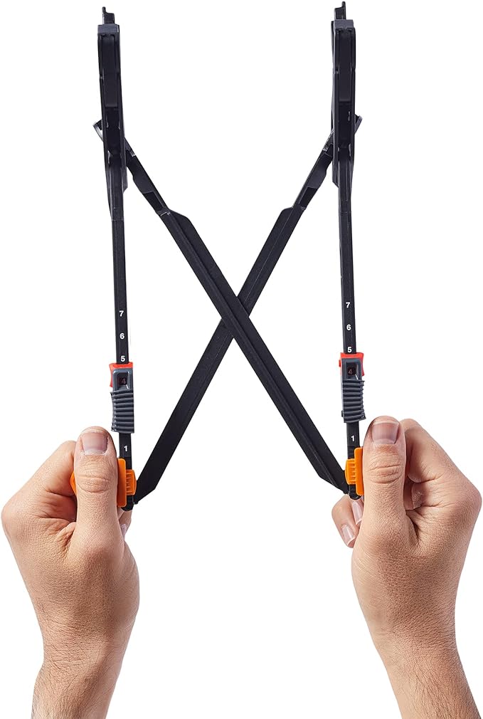 Roost V3 - Ultra Portable and Adjustable Laptop Stand - Eye‑Level Anywhere - 6.5 to 12.5 inch Screen Lift - Patented Rigid Folding Structure and Self-Adjustings Laptop Grips (for 12" to 18" laptops)