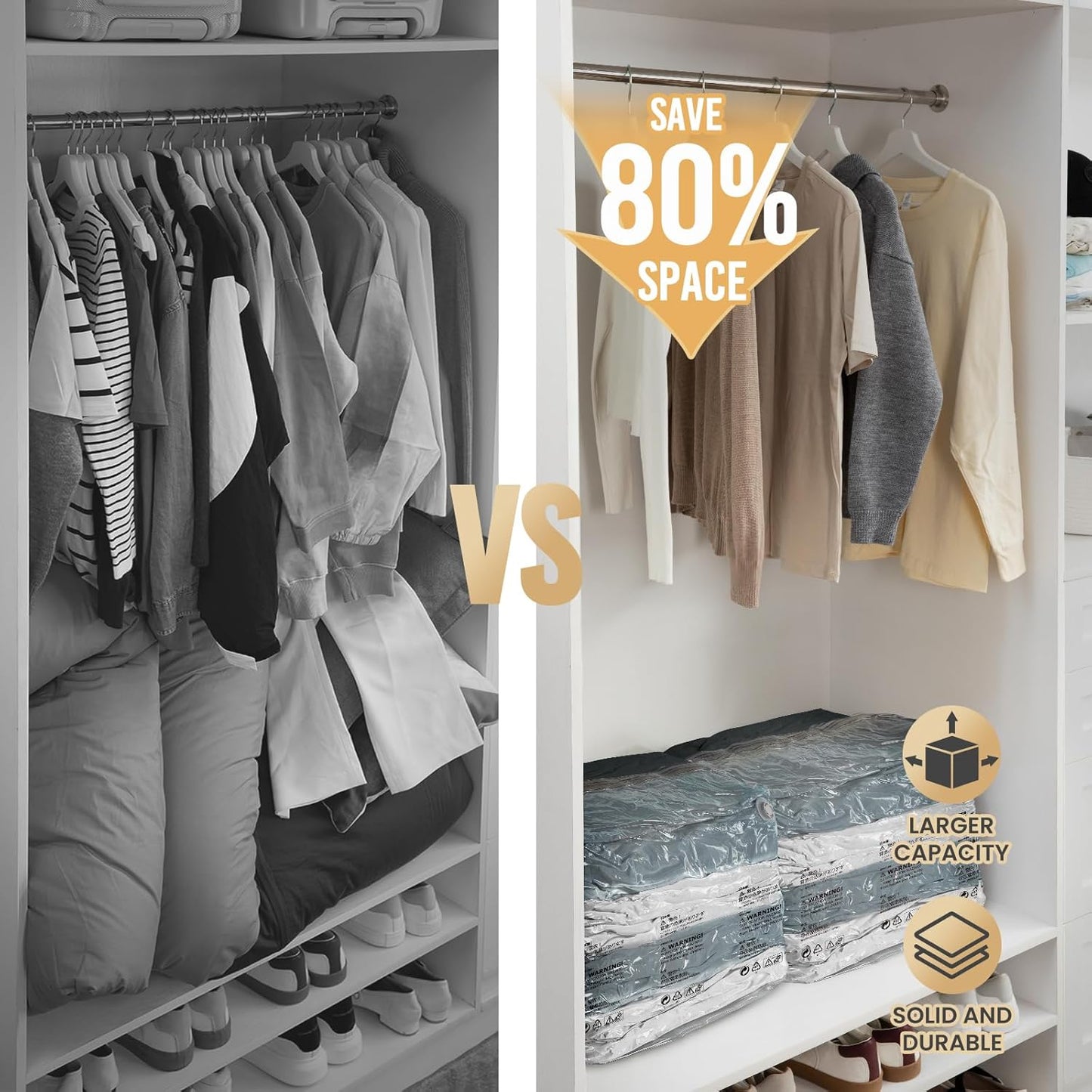 TAILI Vacuum Storage Bags 4 Pack, Jumbo Cube (31x40x15 Inch), Vacuum Seal Bags for Beddings, Comforters, Pillows, Clothes, Space Saving for Closet and Home Storage, Forest Green