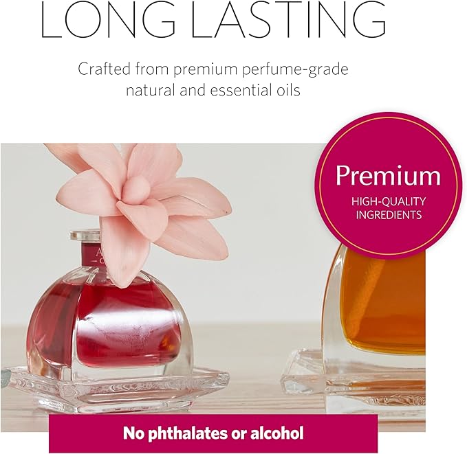 AGRARIA AirEssence & PetiteEssence Flower and Reed Diffuser Set, Luxury Home Fragrance Set, Scented Oil Reed Diffuser Gift for All Occasions