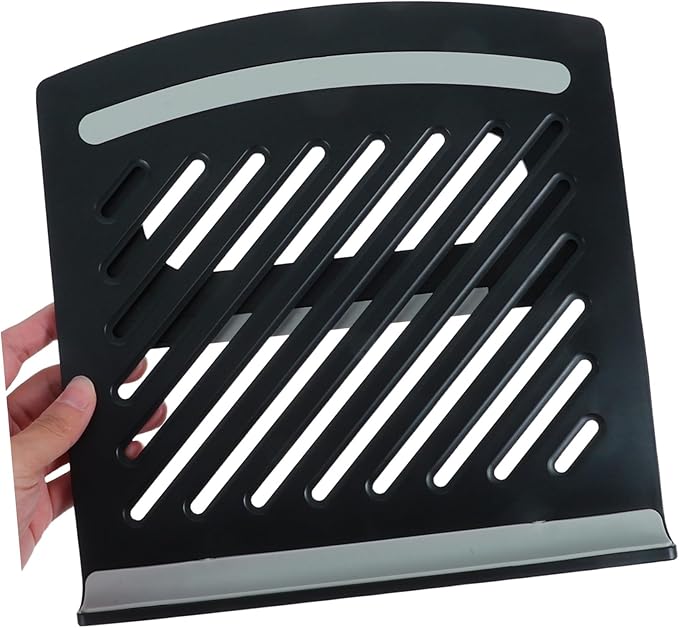 Adjustable Laptop Riser with Ventilated Panel Foldable Multi-Angle Ergonomic Computer Stand for Desk Use in Library Meeting Coffee Shop Height Adjustable Cooling Lapdesk Holder