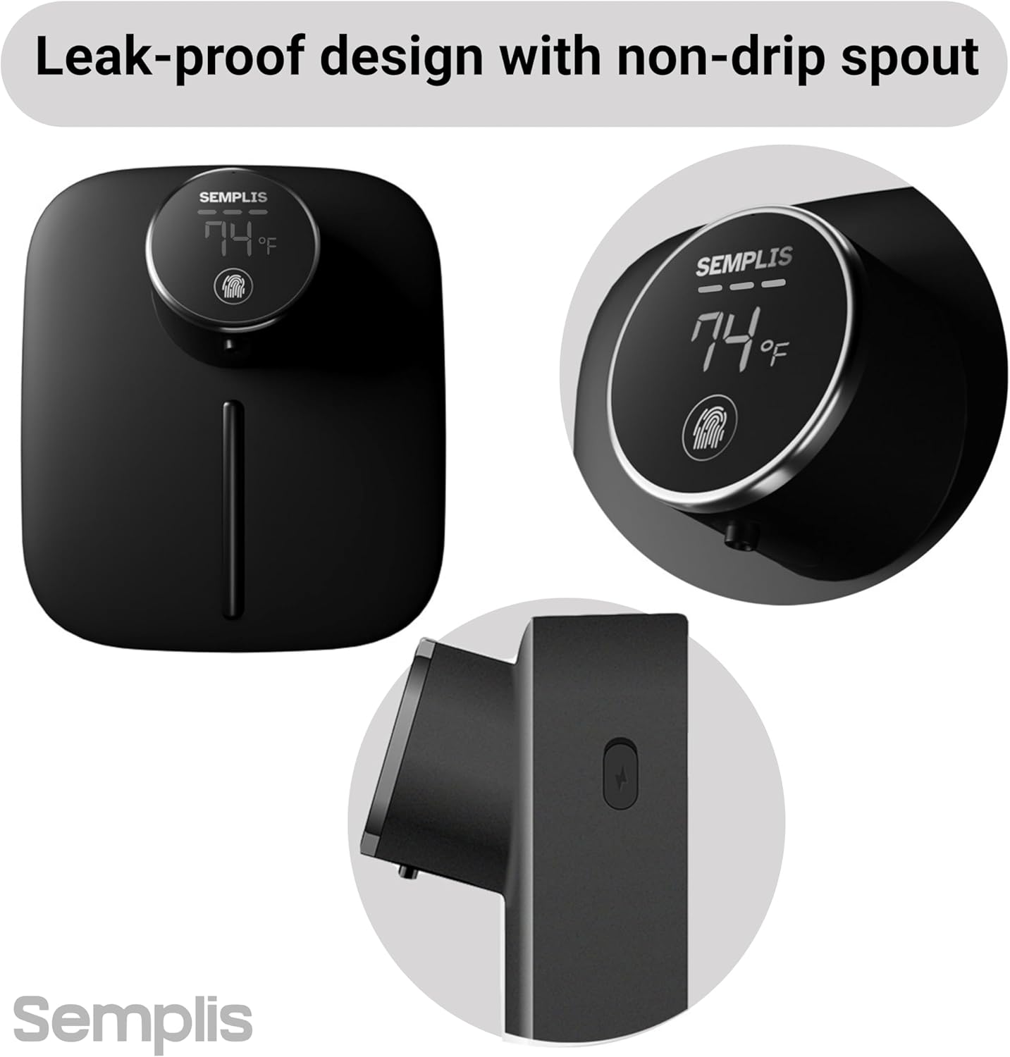 Automatic Soap Dispenser – Touchless Foaming Hand Soap Dispenser with Digital Display, 6 Adjustable Foam Levels, USB Rechargeable Wall‑Mount for Bathroom & Kitchen, 10.82 oz/320 ml