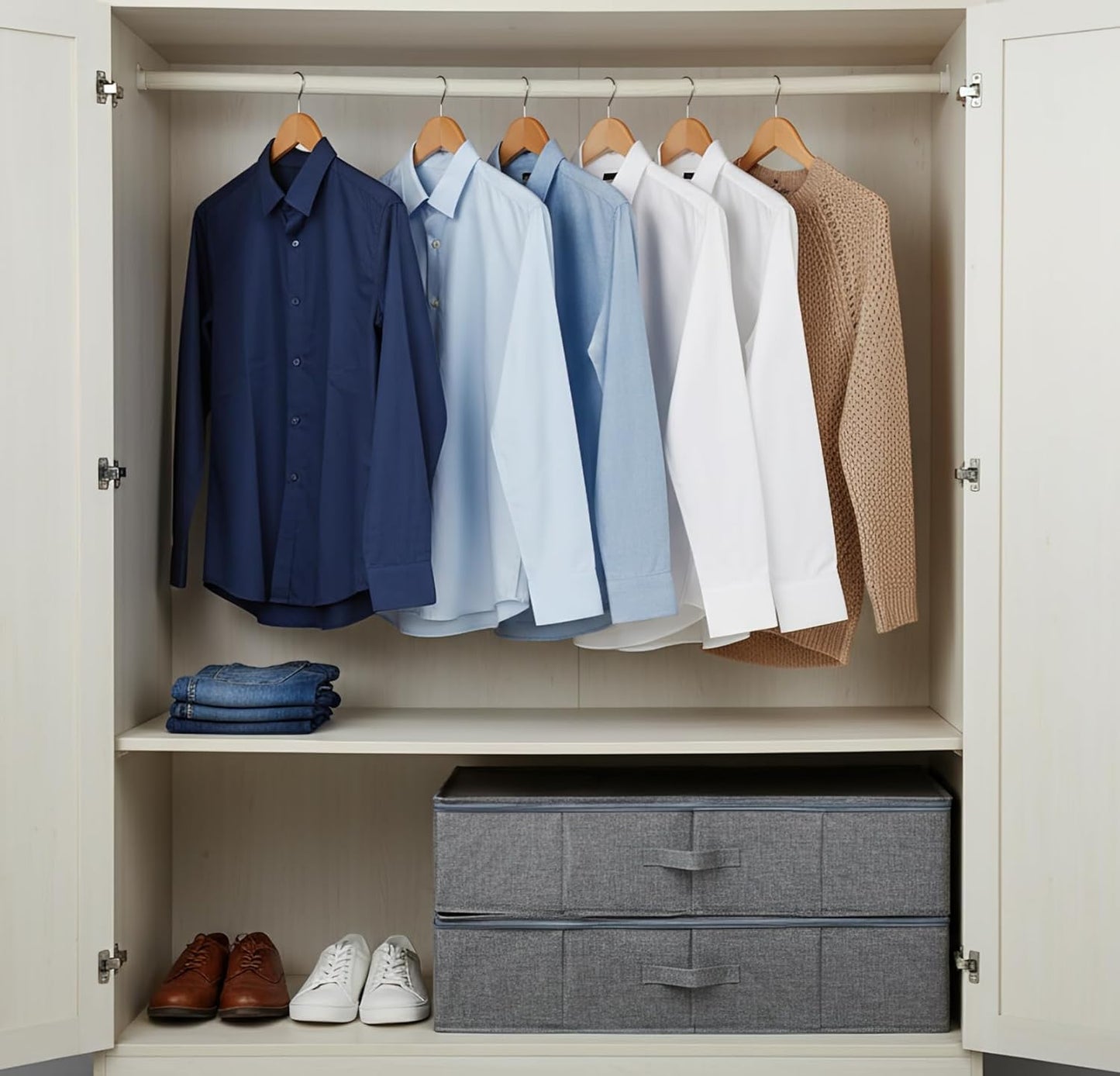 Under Bed Storage Container Bins with Lid,2 Pack Foldable Underbed Storage Organizer,50L Large Underbed Bag for Organizing Clothes Blankets Pillows(Grey)