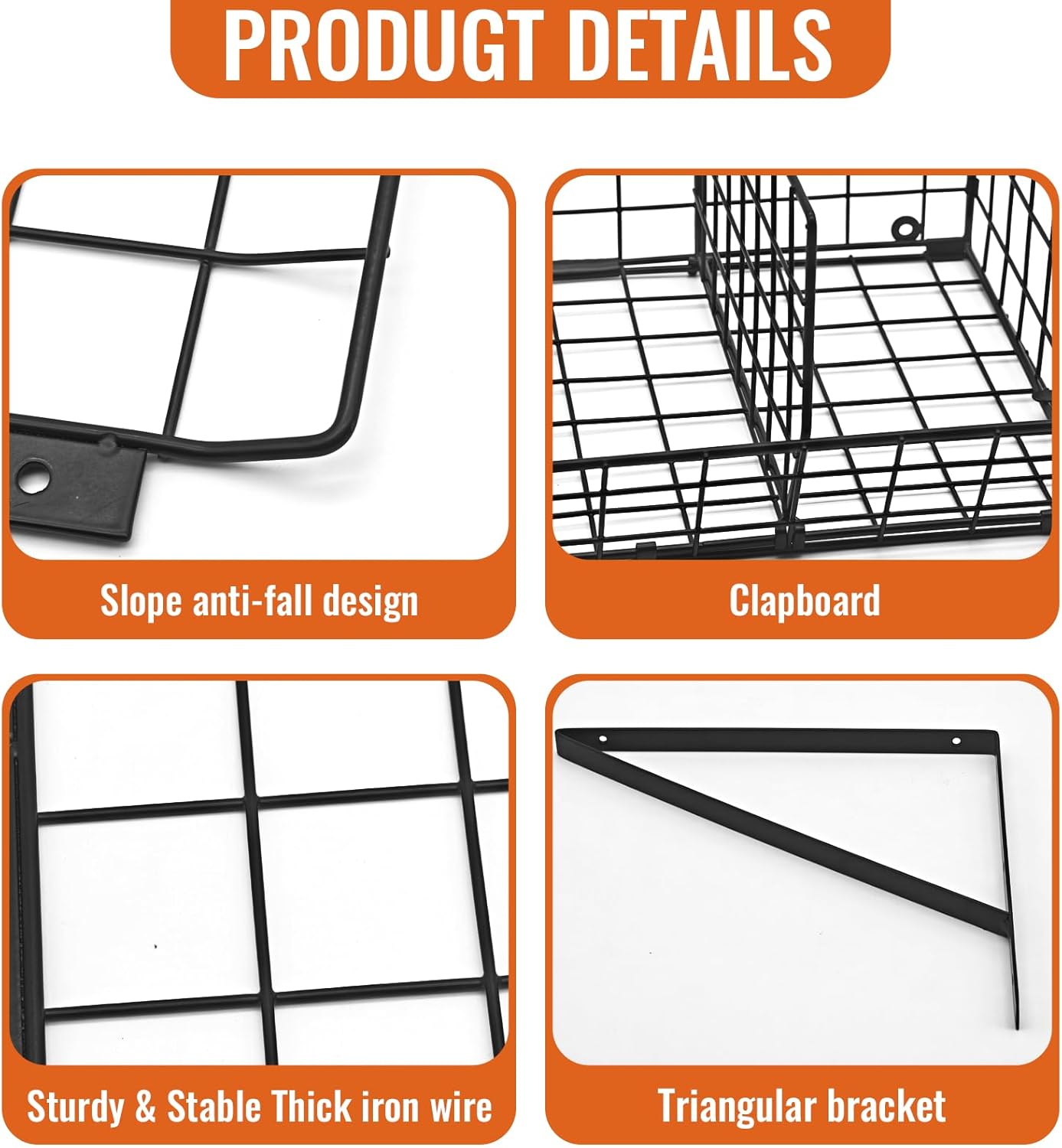 2 Pack Laundry Room Shelves with Wire Baskets, Over the Washer and Dryer Shelf, Wall Mounted Storage and Clothes Drying Rack, Wire Shelves Baskets for Laundry Closet Organization and Storage-Black