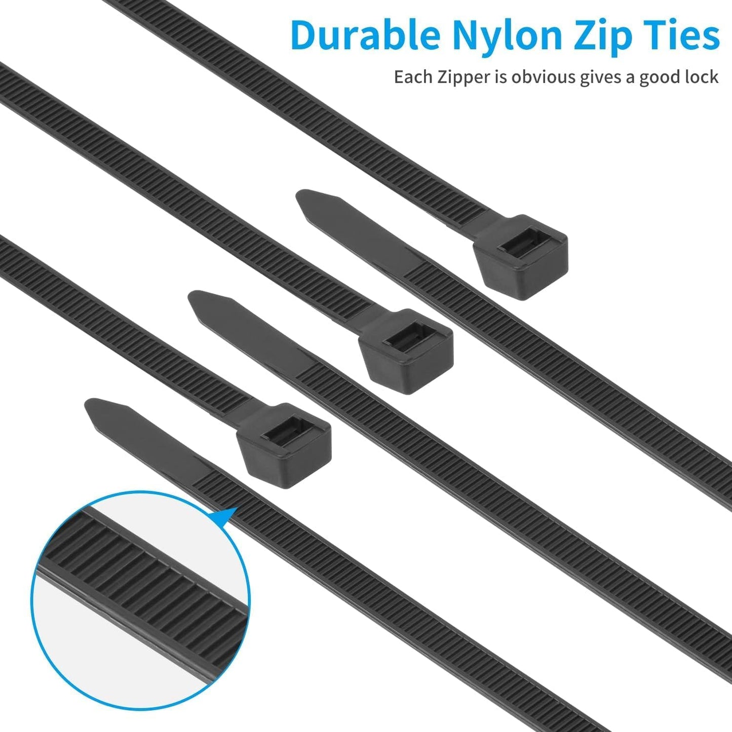 32 inch Black Zip Ties Heavy Duty 30 PCS, 200LBS Ultra Exclusive Strong Plastic Wire Ties, Large Cable Ties Extra Long Tie Wraps, Indoor and Outdoor UV Resistant