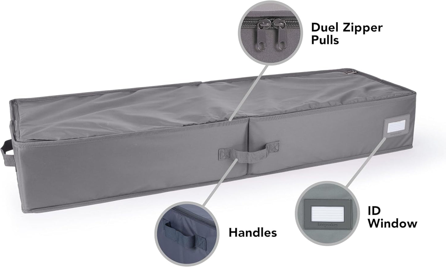 Covermates Keepsakes - Underbed Storage Bag - ID Window - Reinforced Handles - Indoor Storage, Graphite