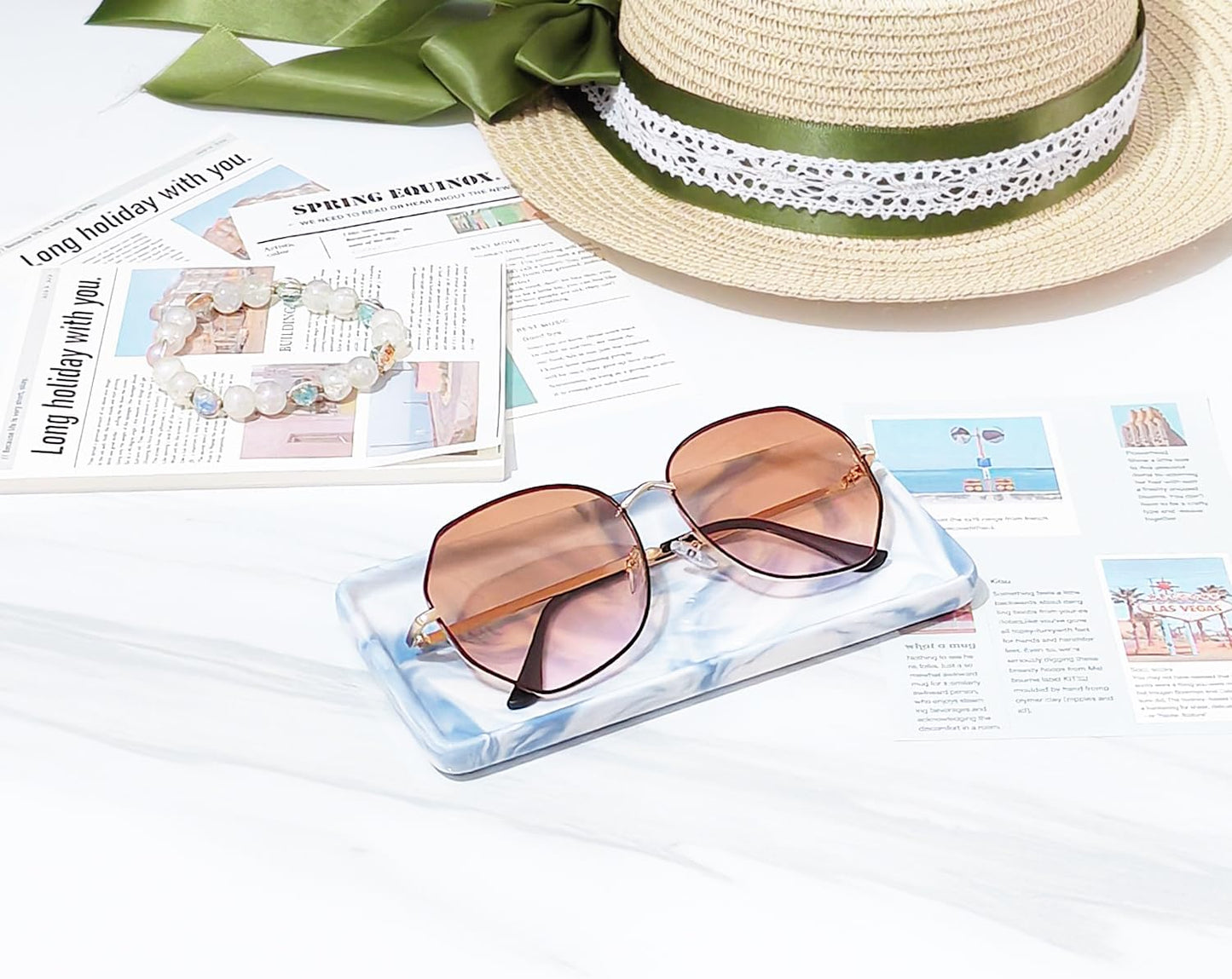 6.4" Porcelain Small Bathroom Tray, Ceramic Countertop and Vanity Tray for Cosmetics, Perfume, Jewelry, Candle - Kitchen Soap Tray for Kitchen Counter (Blue)