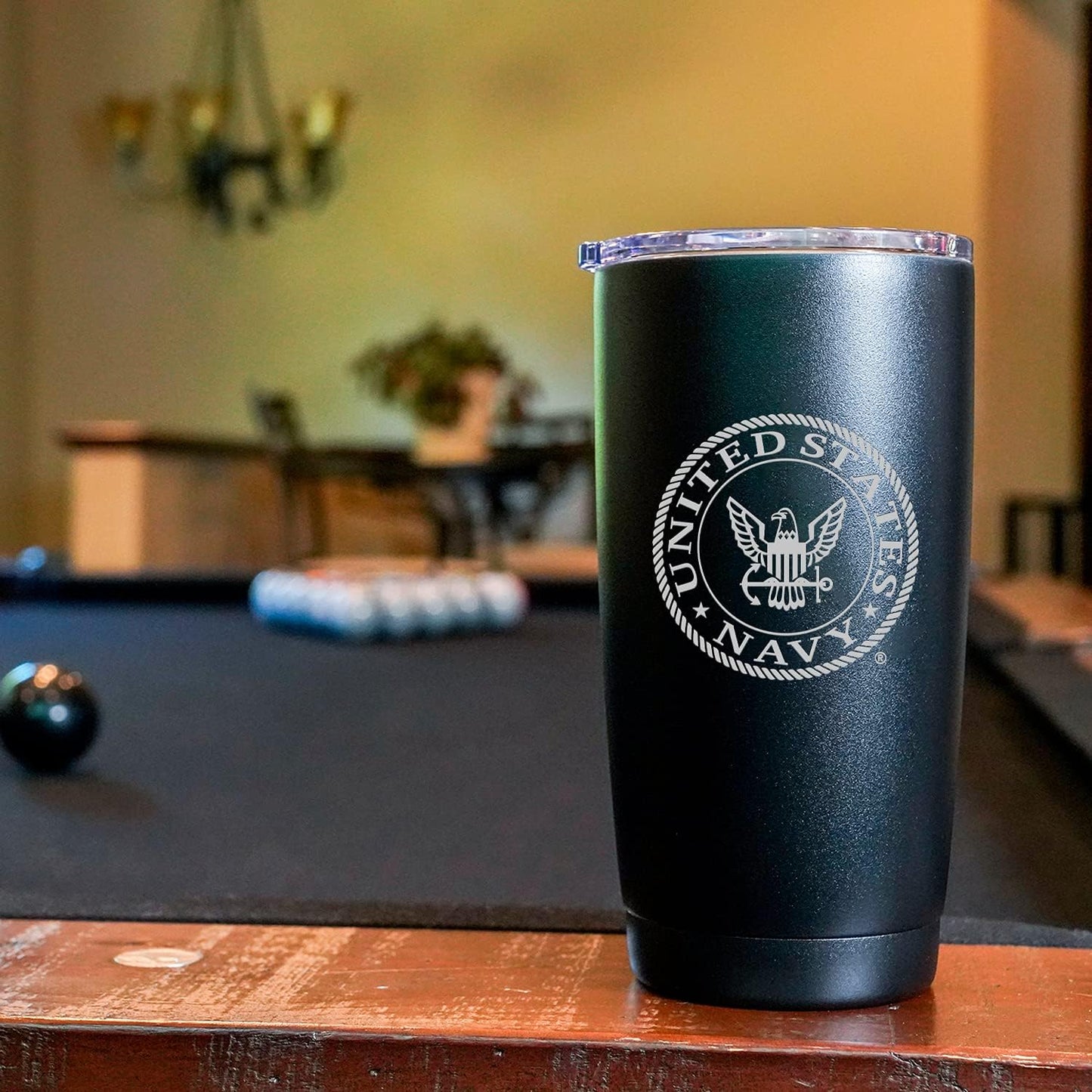 Military Gift Shop 20oz Insulated Steel US Navy Tumbler, Double-Walled USN Coffee Mug | Gifts Sailors | Disabled Vet Owned Business-Navy 20oz Tumbler