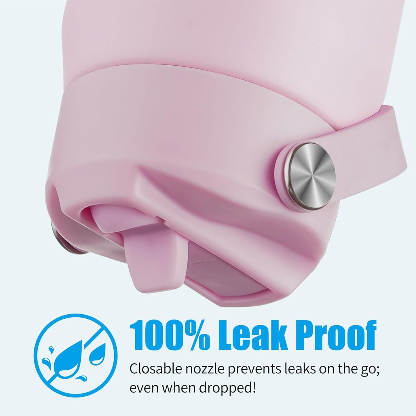 OLDLEY kids Water Bottle - 18oz Insulated Stainless Steel - Wide Straw Lid, Non Spill, Leakproof, Kids Water Bottle for School,Rainbow