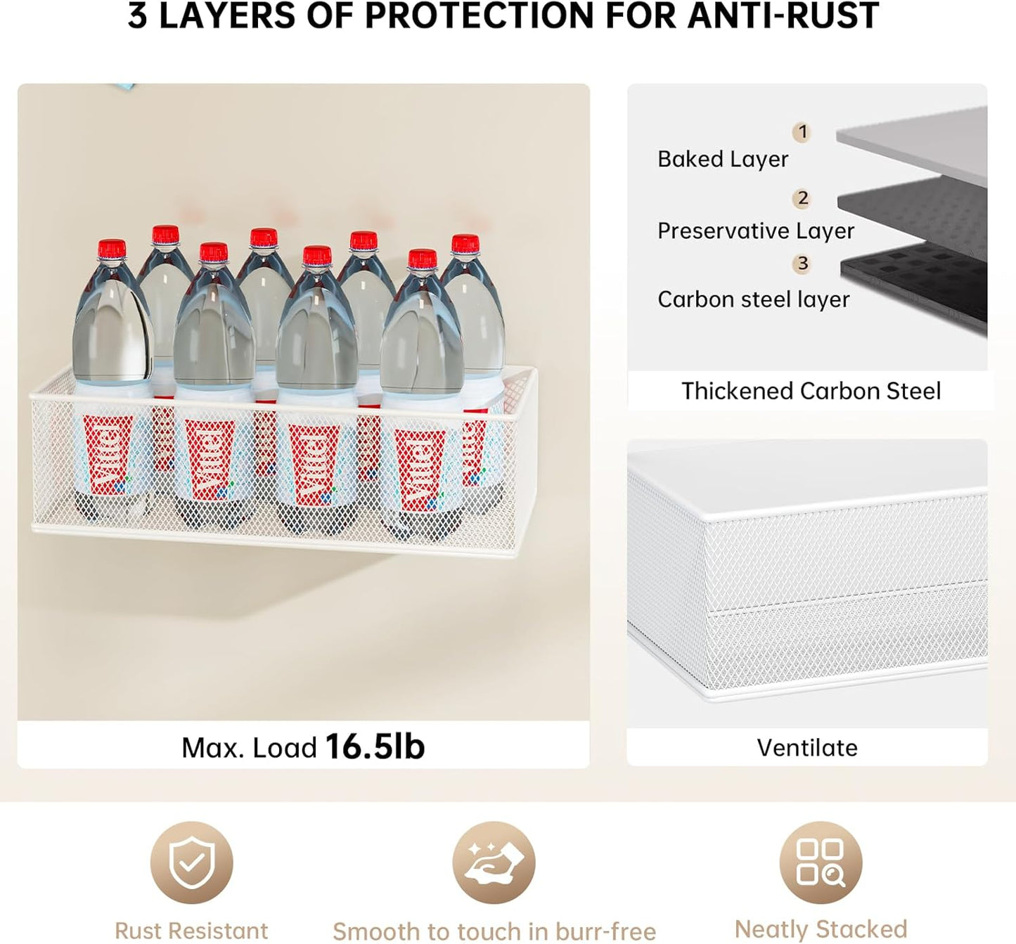 Magnetic Shelf for Washing Machine, Washer Dryer Shelf, Magnetic Lint Bin for Laundry Room, Spice Rack, Magnetic Basket Organizer for Laundry Kitchen, 1 Pack (White, 13.39''L*5.12''W*3.74''H)