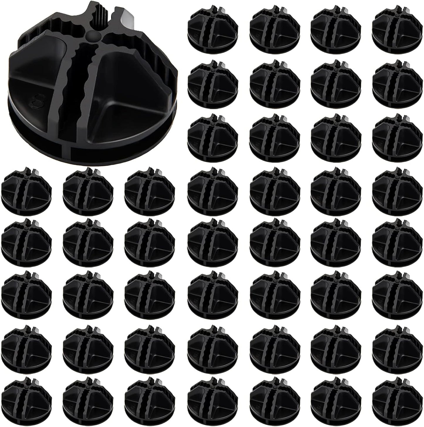 48 Pieces Cube Connectors Plastic Storage Wire Cube Organizer ABS Connectors for Modular Closet Storage Organizer and Wire Shelf (Black)
