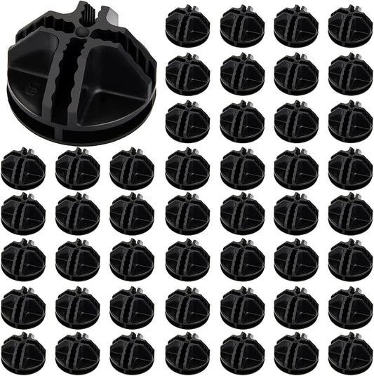 48 Pieces Cube Connectors Plastic Storage Wire Cube Organizer ABS Connectors for Modular Closet Storage Organizer and Wire Shelf (Black)