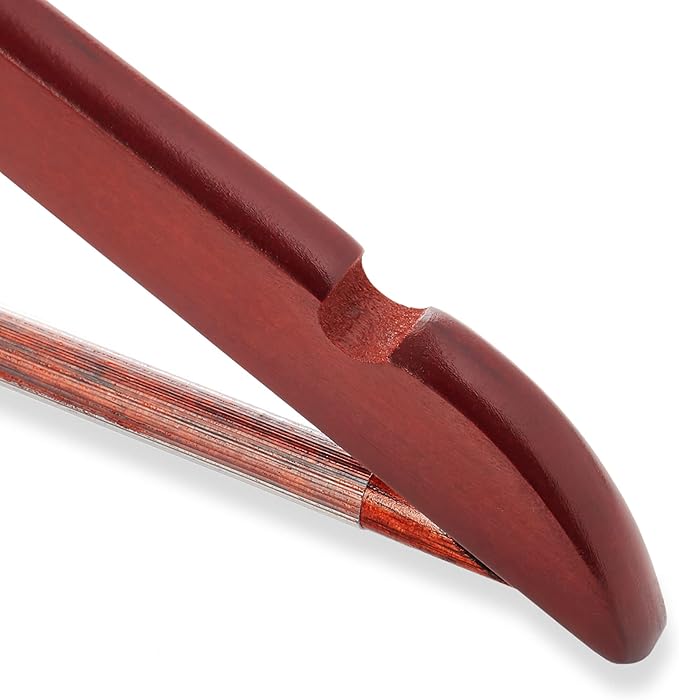 Casafield - 40 Cherry Wooden Suit Hangers - Premium Lotus Wood with Notches & Chrome Swivel Hook for Dress Clothes, Coats, Jackets, Pants, Shirts, Skirts