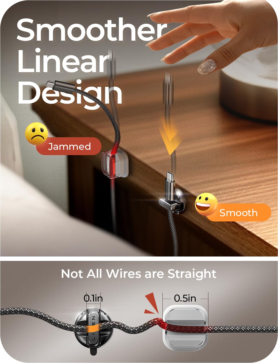 10 Pack Magnetic Cable Clips [2025 Minimum Size] LISEN Halloween Decor Christmas Decorations Indoor, Magnetic Cord Holder for Nightstand Desk, Cable Management for Home Office Organizer Dorm Wall Car