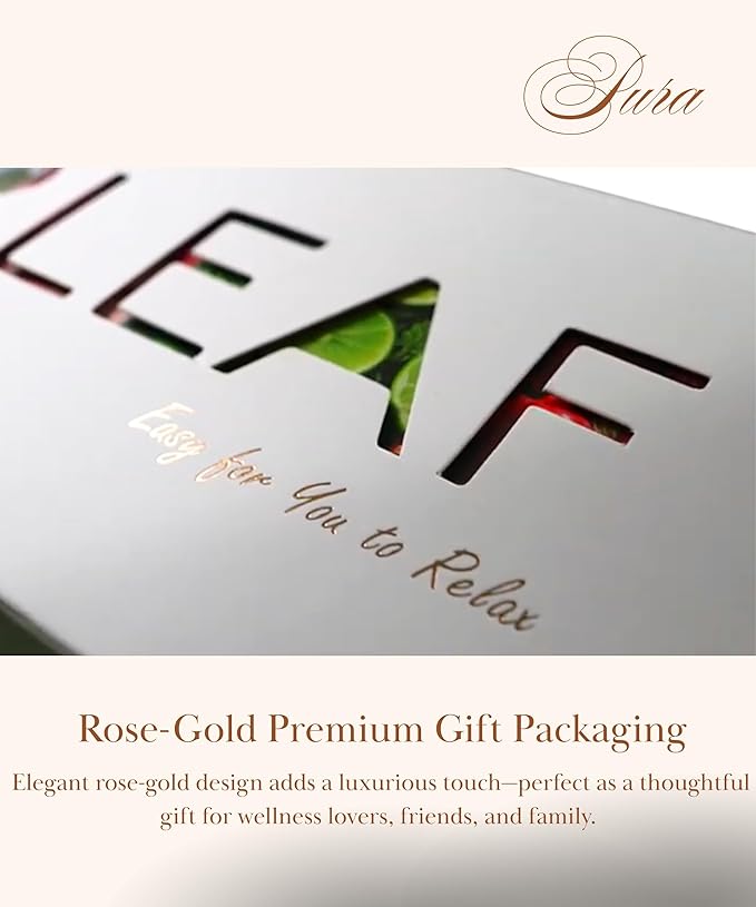 Decaf Herbal Tea Sampler – EZR Leaf 22ct Caffeine-Free Pyramid Bags, Assorted Fruit & Floral Blends with Lemon Verbena, Chamomile Mint, Dreamland, Roselle – Variety Tea Gift Set for Tea Lovers