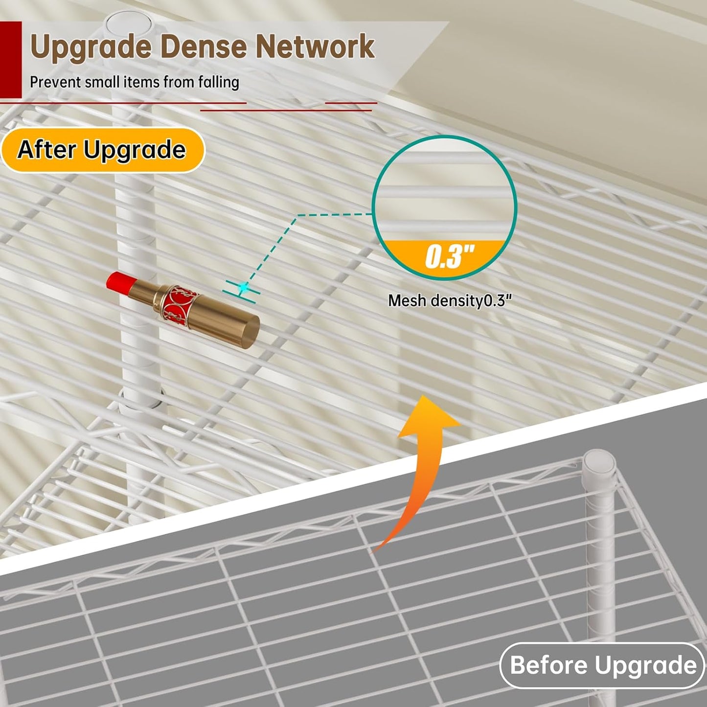 Small 5 tire Shelves Storage Wire Shelving Unit Metal Shelf Adjustable Organizers Storage Shelving for Bathroom Laundry Room Kitchen Pantry10”D x 16”W x 55”H White