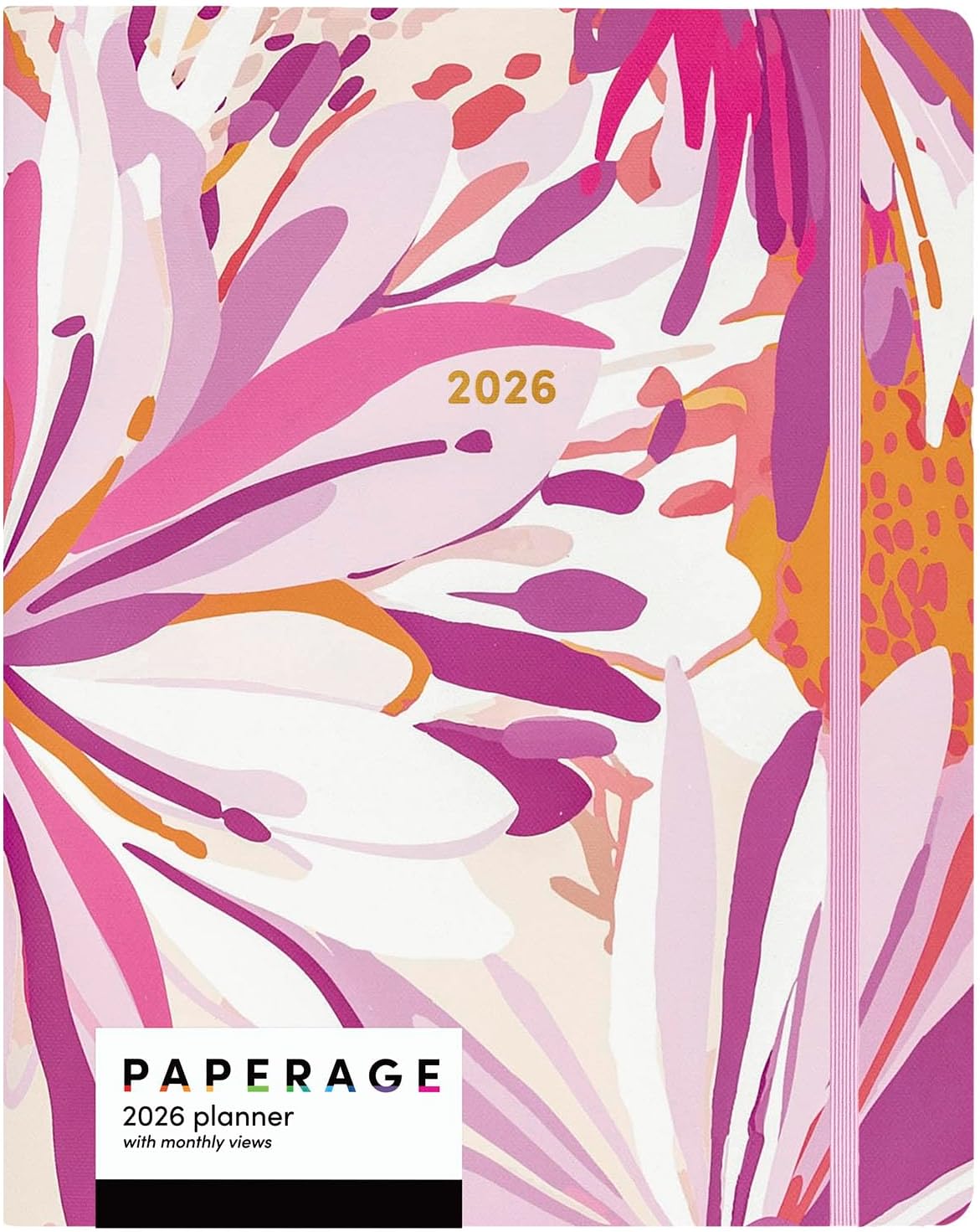 PAPERAGE 2026 Monthly Planner, 12 Months (January 2026 - December 2026), 8 in x 10 in, 2026 Planner with Large Monthly Spreads & Calendar Views, Note Pages, To Do Lists & Trackers, – Floral Daze