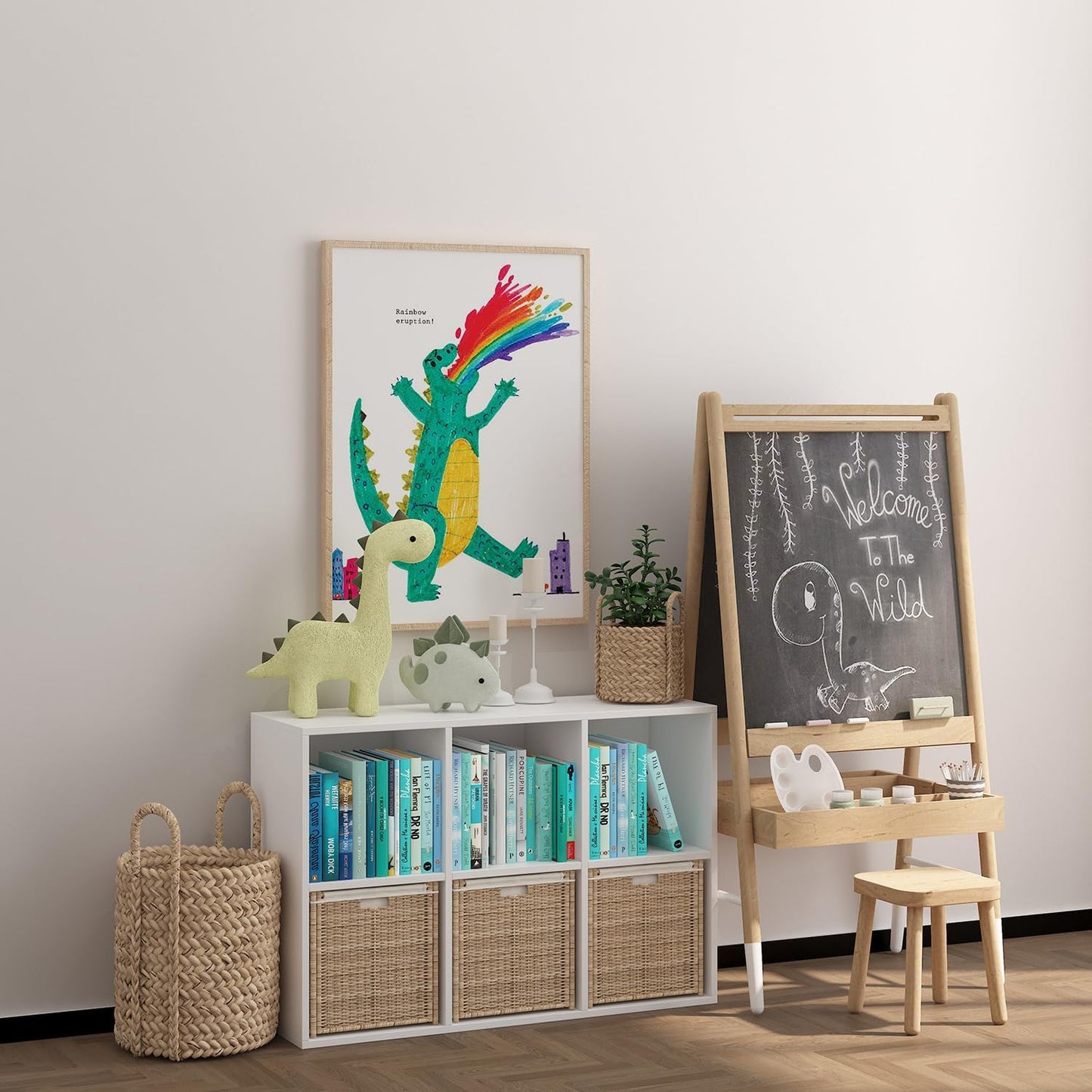 Wooden 6 Cube Storage Organizer with Closed Back Panel, White Cube Shelf Heavy Duty Cubby Storage Organizer with Compartments for Living, Display Shelf