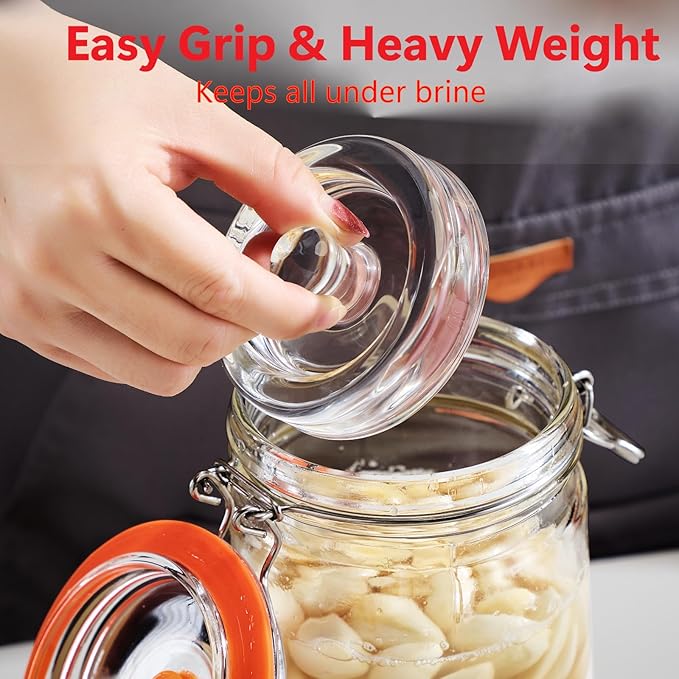 JILLMO Fermentation Jar, 700ml Fermenting Kit with Fermentation Weights and Airlocks, Pack of 2