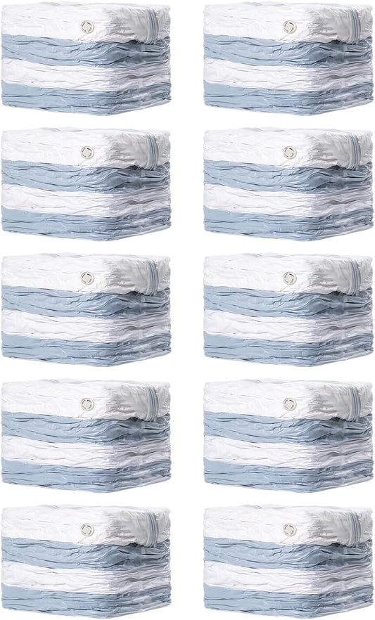 TAILI 10 Pack Vacuum Storage Bags, Space Saver Bags, Jumbo Cube 31x40x15 Inch, Extra Large Vacuum Sealed Bags for Comforters, Blankets, Bedding, Clothes, Closet Organization Space Saving, Clear