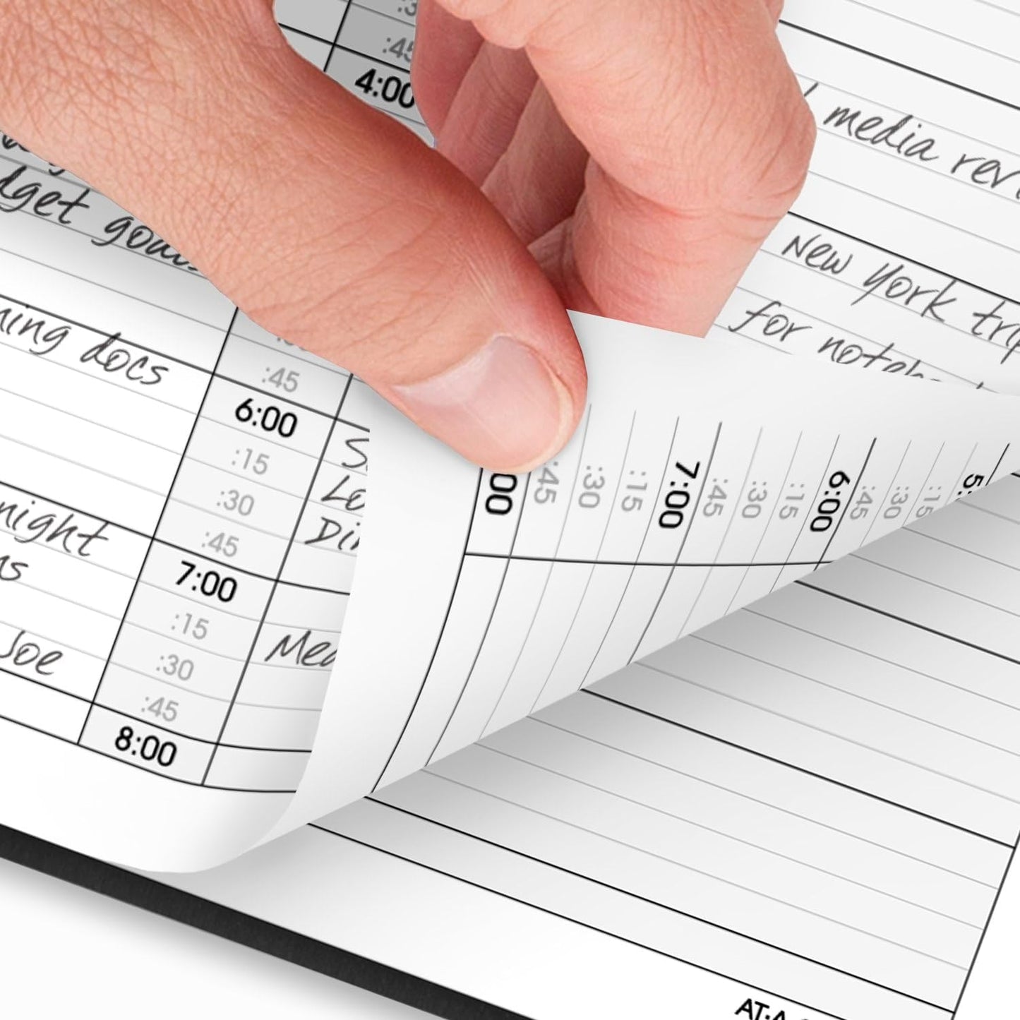 AT-A-GLANCE 2025 Appointment Book Planner, Daily, Two Person Group Planner, 8" x 11", Large, Quarter-Hourly, Black (702220525)