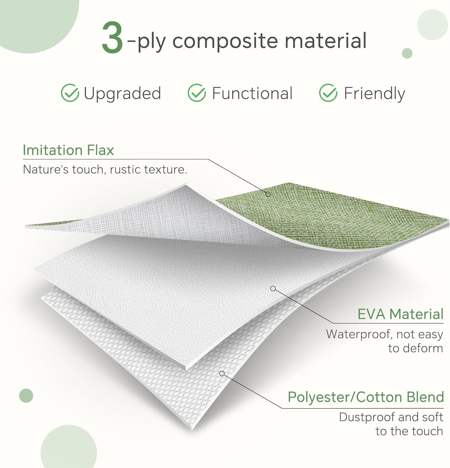 Cube Storage Baskets 6 Pack, 11x11 inch Foldable Cube Storage Bins with Leather Handles for Shelf Closet Nursery Toys (White/ Green)