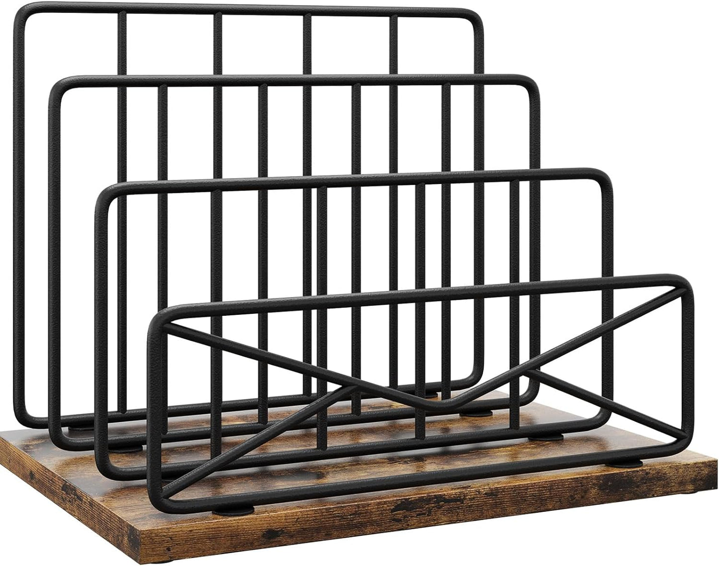 Desktop Mail Sorters Desk Mail Organizer-with 2 or 3 Slot Matte Black Metal Desktop Mail Sorter Metal Storage File Holder Letter Sorter Organizer for Home or Office Desktop (3 Slot)